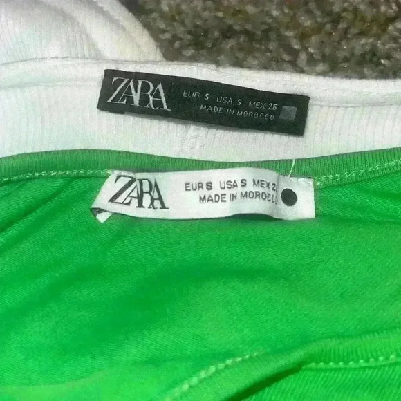 2 Zara bodysuits size small-Downtime puff sleeve bodysuit-One shoulder ruffled - Picture 10 of 10